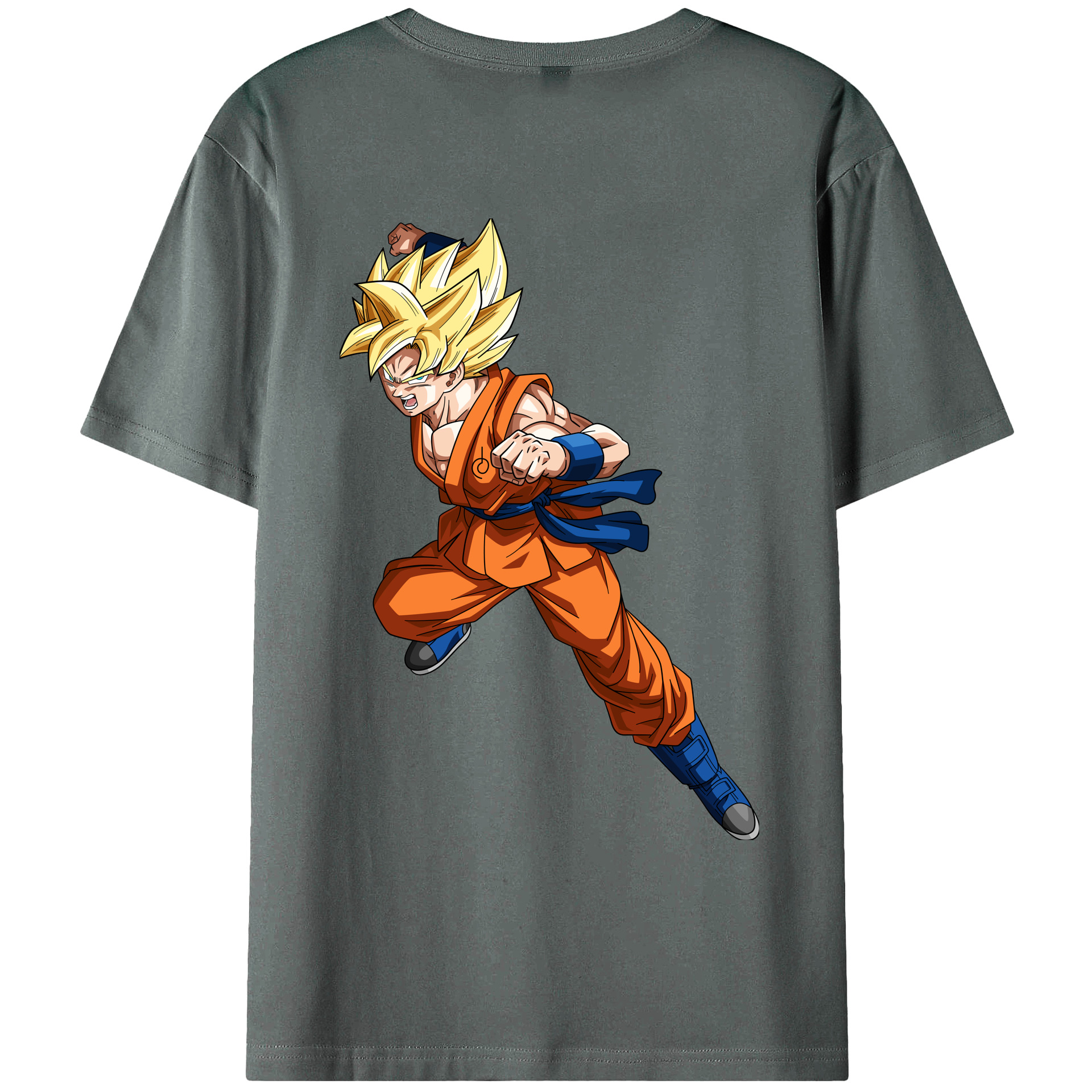 （画像用） ドラゴンボール 孫悟空（そん ごくう）Son Goku カカロット DRAGON BALL Kakarotto 綿100％ メンズ半袖Tシャツ（バックプリント） 通気性